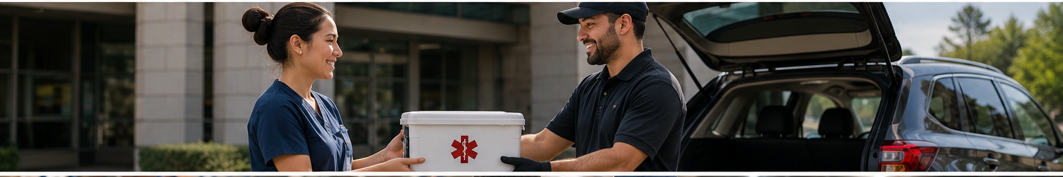 Medical courier and transportation logistics